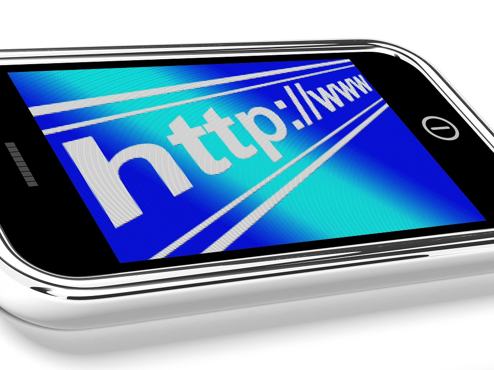 Http Address Showing Online Mobile Websites Or Internet